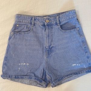 Zara high rise mom shorts